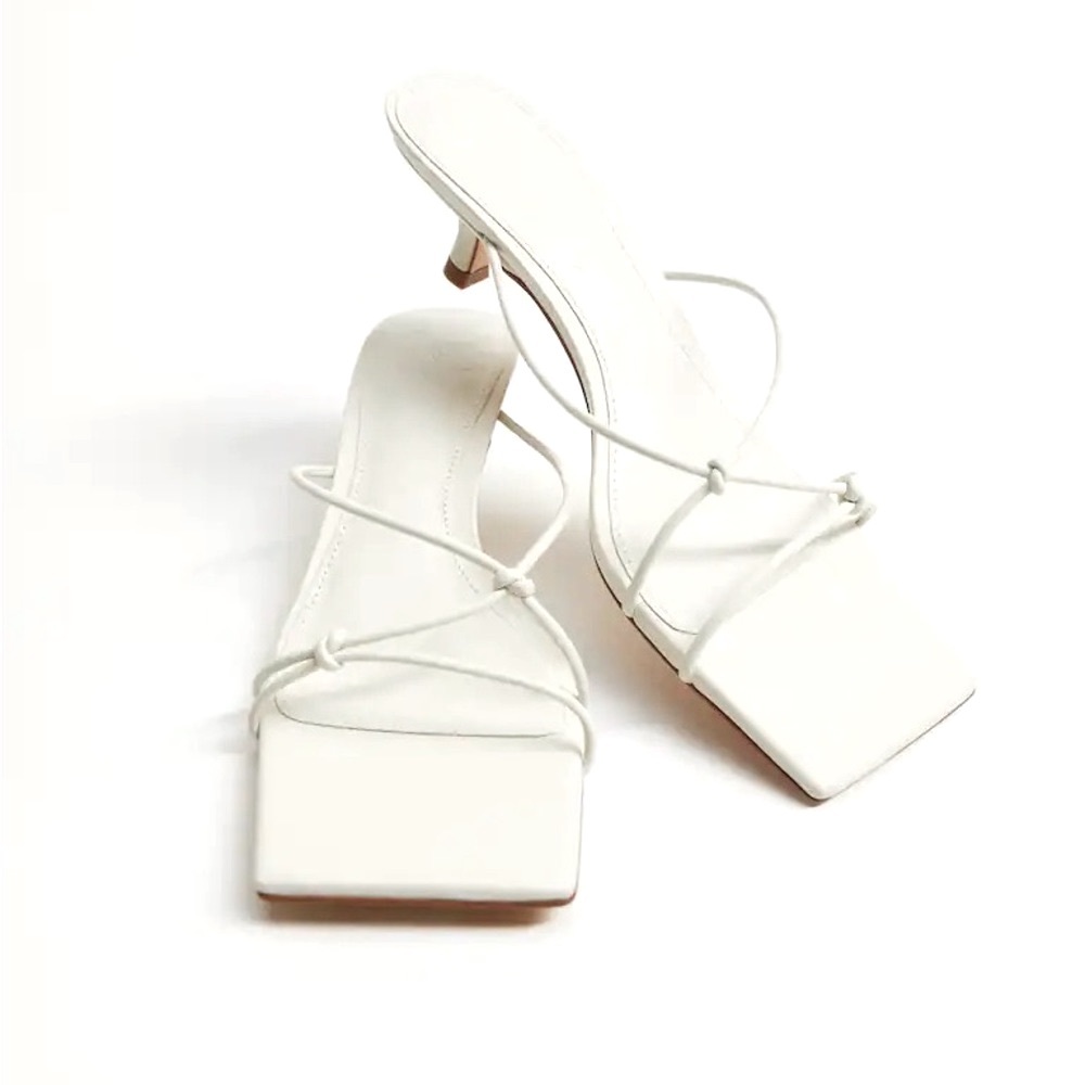 SOLD! MANGO knots heel sandals - Picture 1 of 11